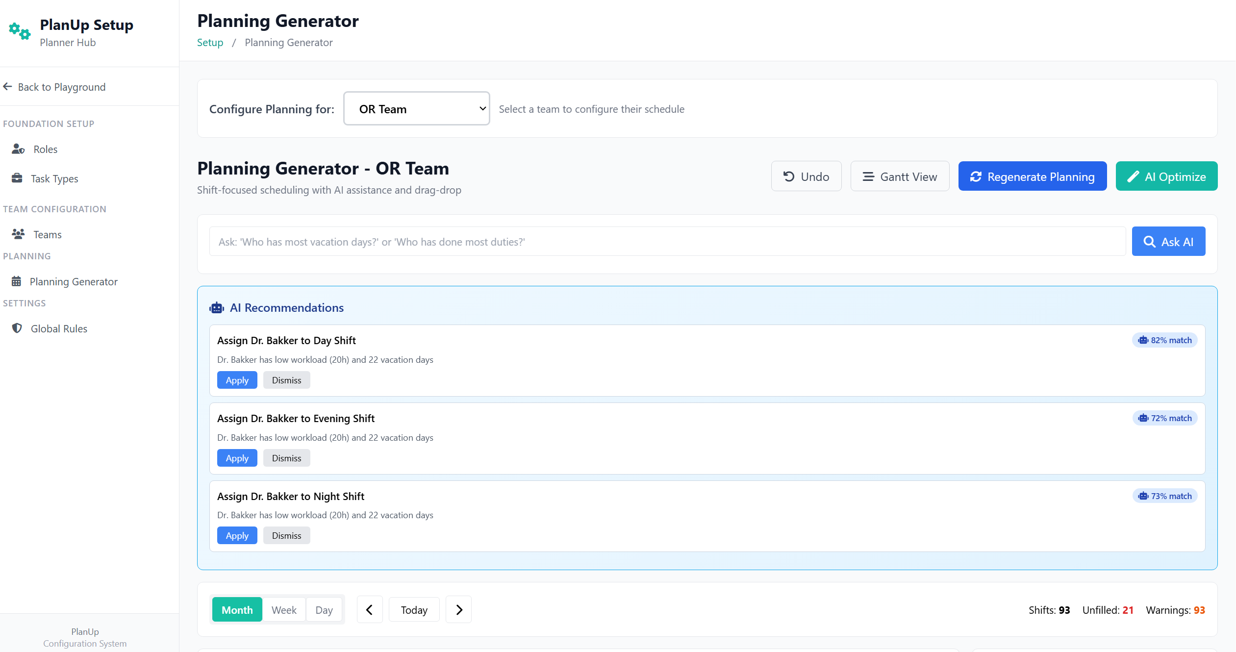 PlanUp Planning Generator bij Meander MC